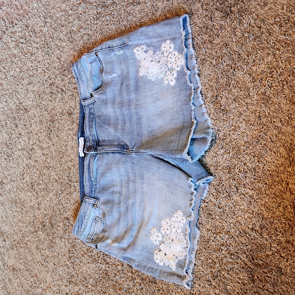 Lane Bryant Mid- Rise Girlfriend Denim Shorts